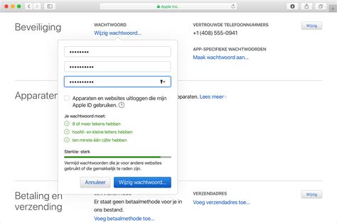 Beveiliging en Apple ID's .